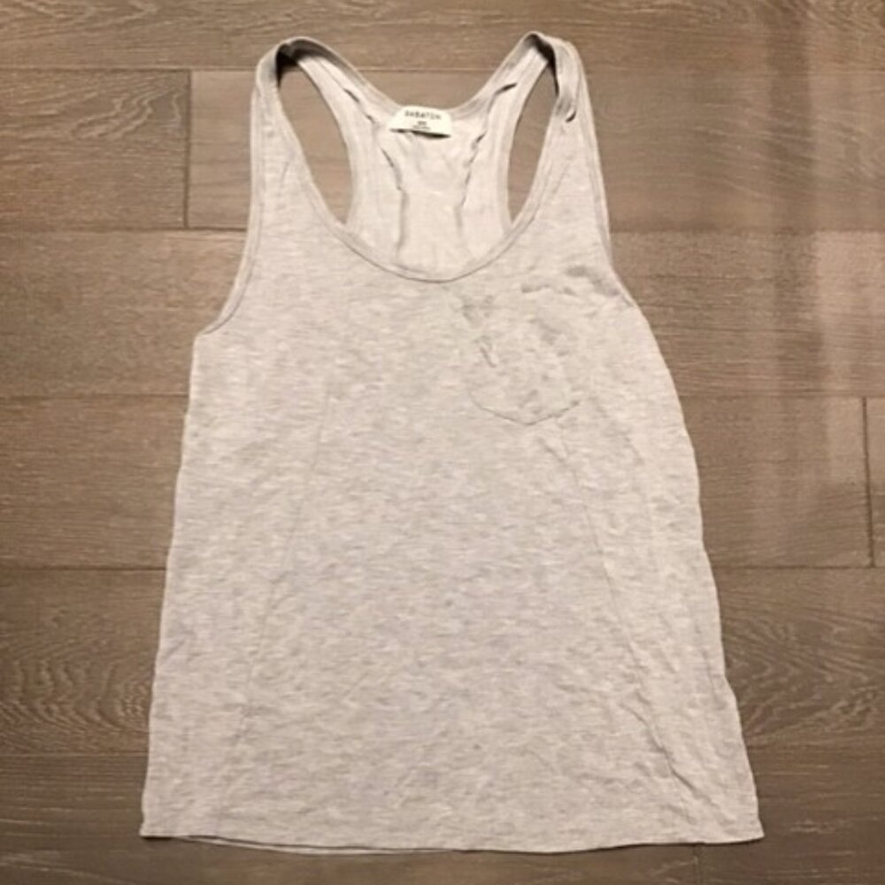 Babaton Grey Racerback Tank With Small Pocket